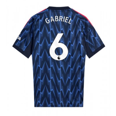 Moški Nogometni dresi Arsenal Gabriel Magalhaes #6 Gostujoči 2025-26 Kratek Rokav Moški Nogometni dresi Arsenal Gabriel Magalhaes #6 Gostujoči 2025-26 Kratek Rokav